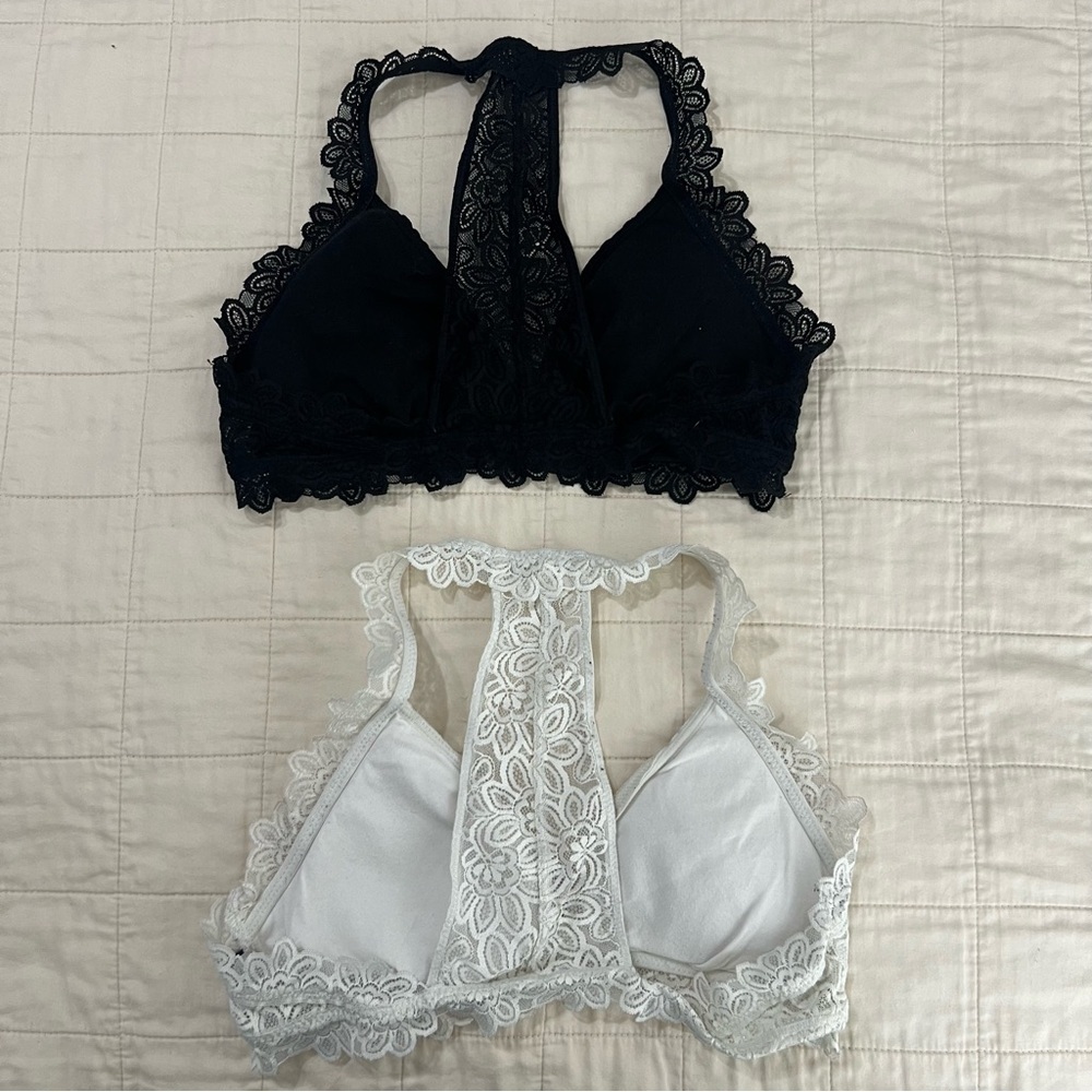 AE Aerie Lace Racerback Bralettes Size Small - Picture 2 of 11